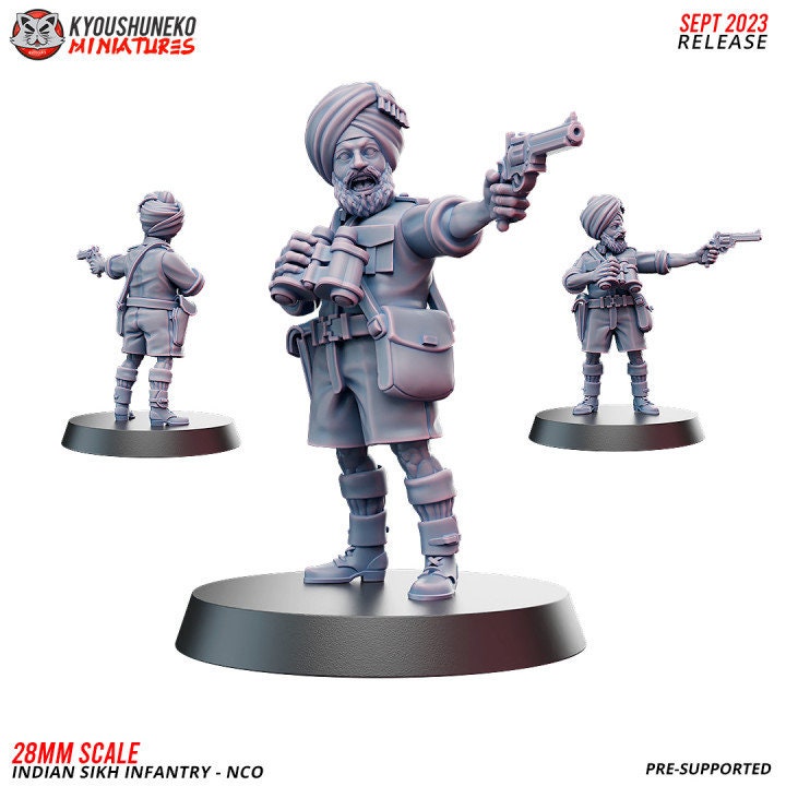 NCO Indian Sikh Infantry ww2 - Kyoushuneko Miniatures