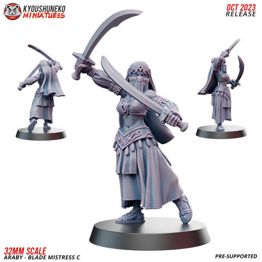 Araby Blade Mistress C - Kyoushuneko Miniatures