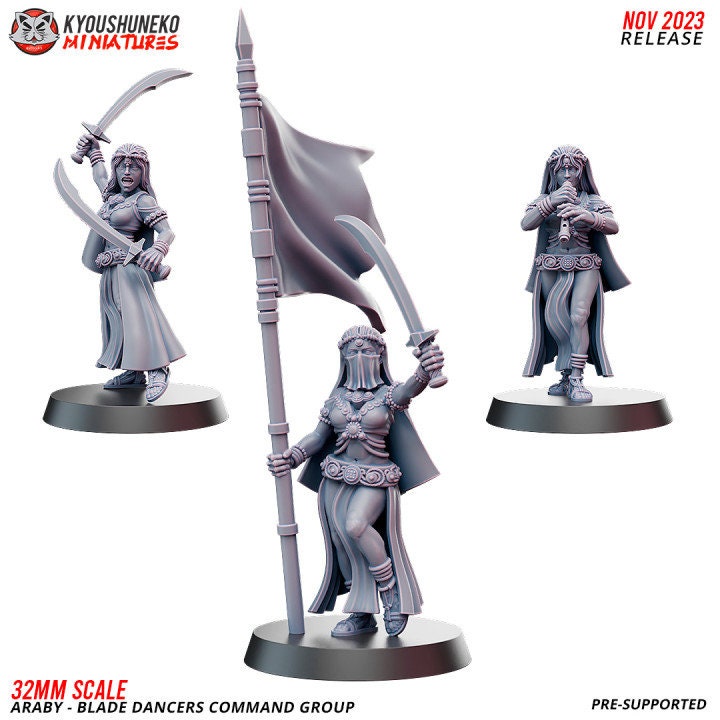 Command Group Araby Blade Dancers - Kyoushuneko Miniatures