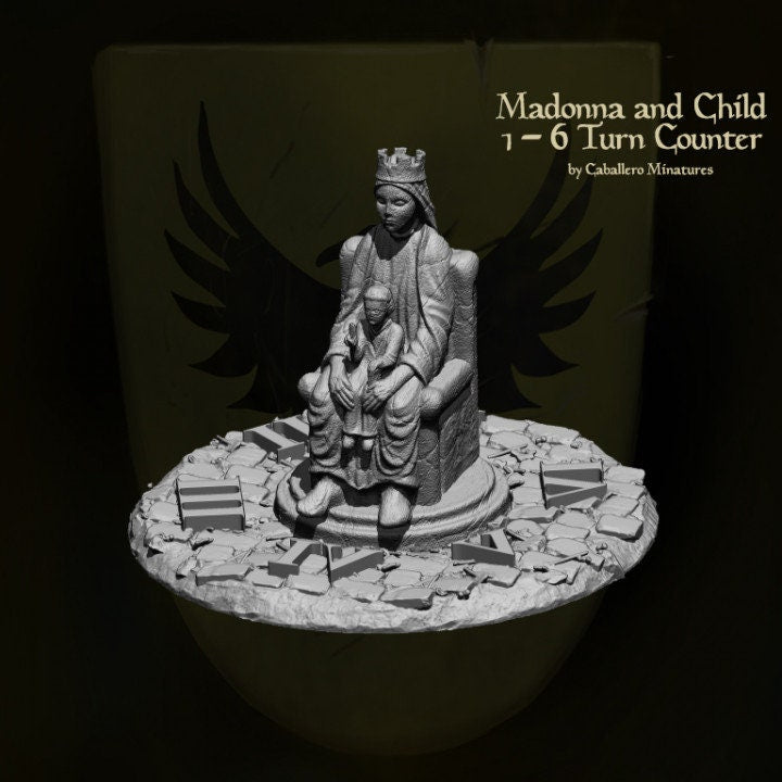 Turn Counter: Madonna and Child 28mm - Reconquer Designs