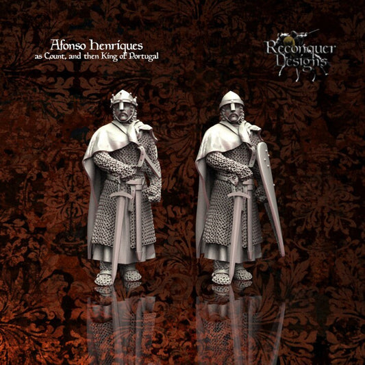 Afonso Henriquez as Count, then King of Portugal 28mm - Reconquer Designs