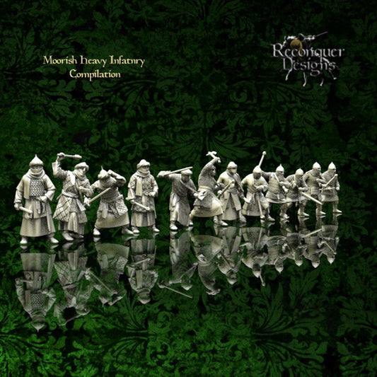 Moorish Heavy Infantry Compilation Set A 28mm - Reconquer Designs