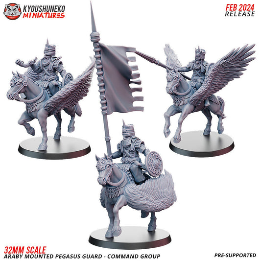 Command Group - Araby Mounted Pegasus Guards - Kyoushuneko Miniatures