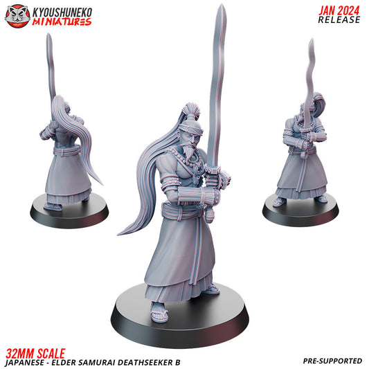 Japanese - Elder Samurai Deathseeker B - Kyoushuneko Miniatures