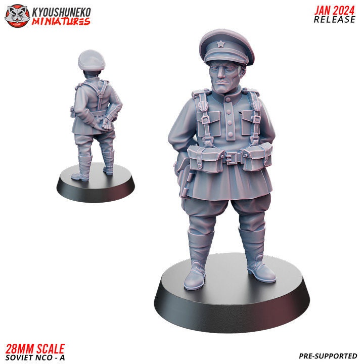 NCO A - Soviet Infantry ww2 - Kyoushuneko Miniatures