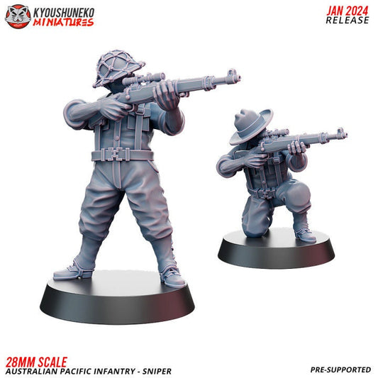 Sniper Team - Australian Pacific Infantry ww2 - Kyoushuneko Miniatures