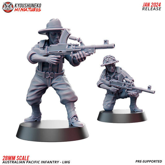 LMG Team - Australian Pacific Infantry ww2 - Kyoushuneko Miniatures