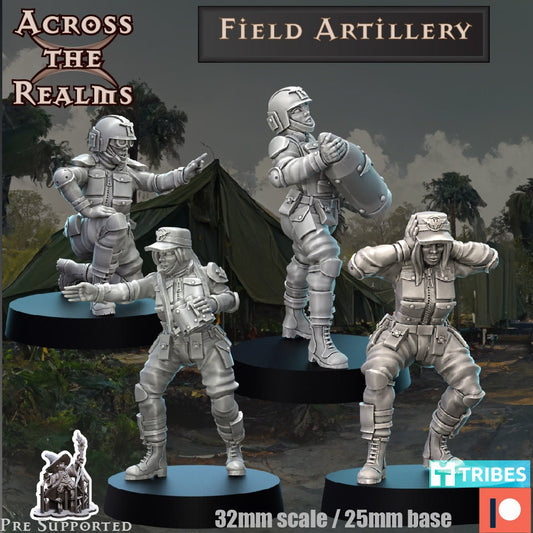 Field Artillery crew pinup body - Across the Realms 32mm