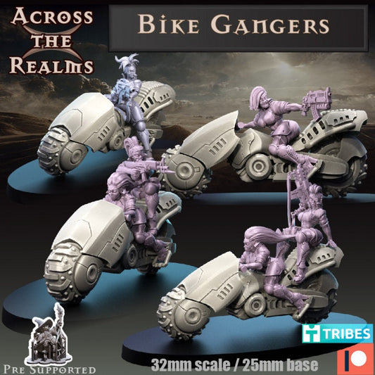 Bike Gangers Pinup - Across the Realms 32mm