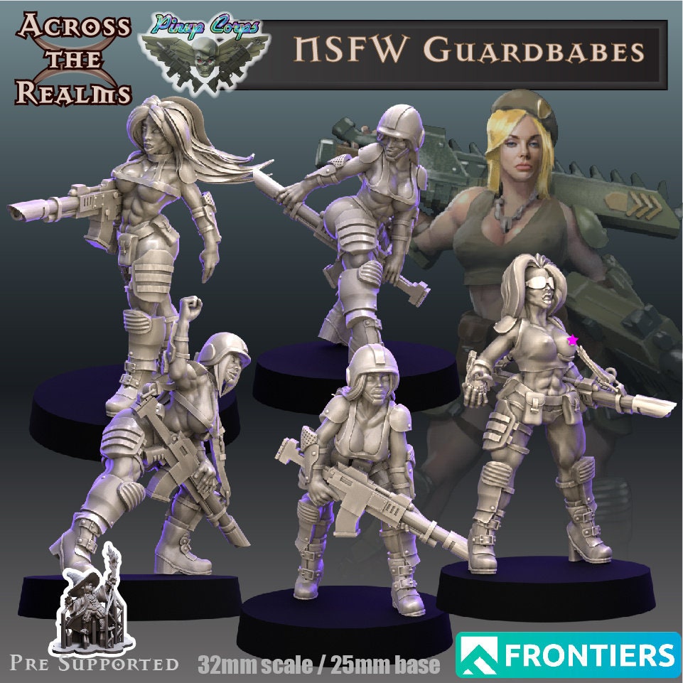 NSFW Guardbabes vers.B pinup body - Across the Realms 32mm