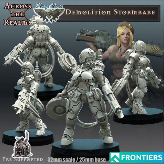 Demolition Stormbabes Pinup body - Across the Realms 32mm