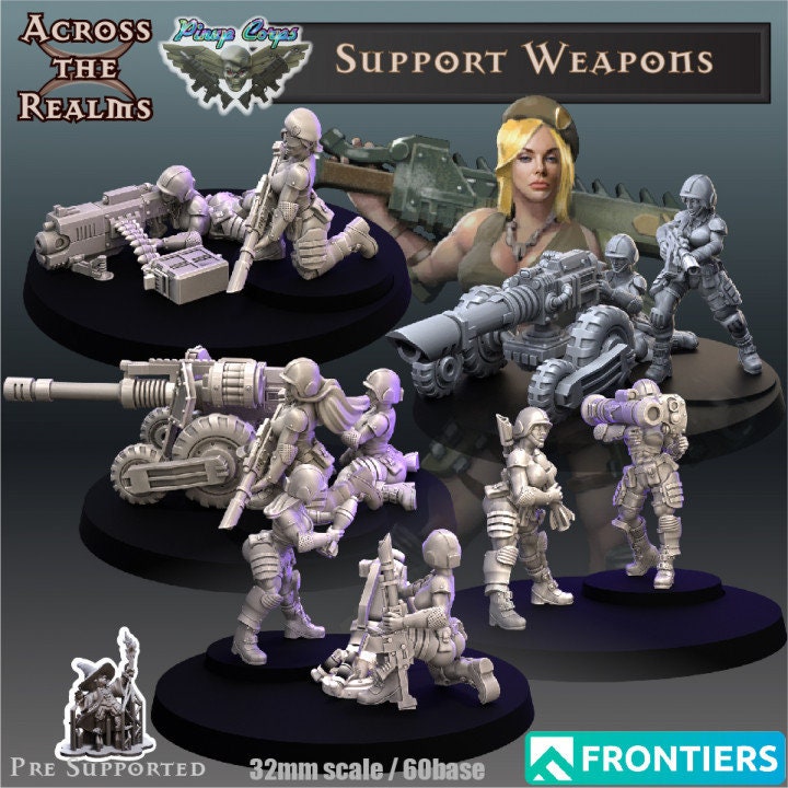 Pinup Support Weapons vers.A - Across the Realms 32mm