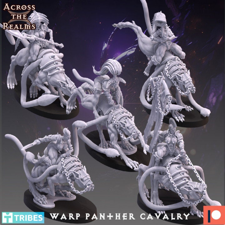 Warp Panther Cavalry - Across the Realms 32mm