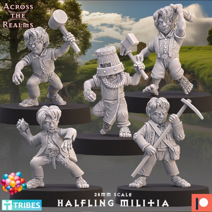 Halfling Milita - Across the Realms 28mm