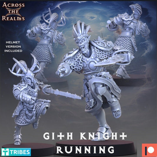 Gith Knight Running - Across the Realms 28mm