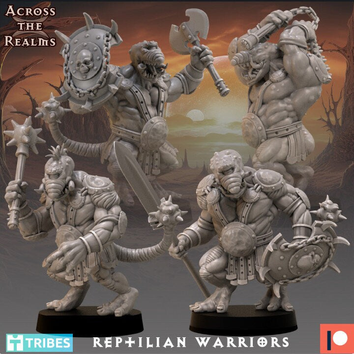 Reptilian Warriors - Across the Realms 32mm