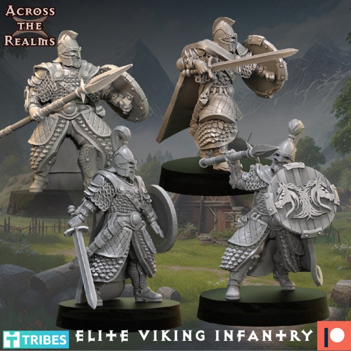 Elite Viking Infantry - Across the Realms 32mm