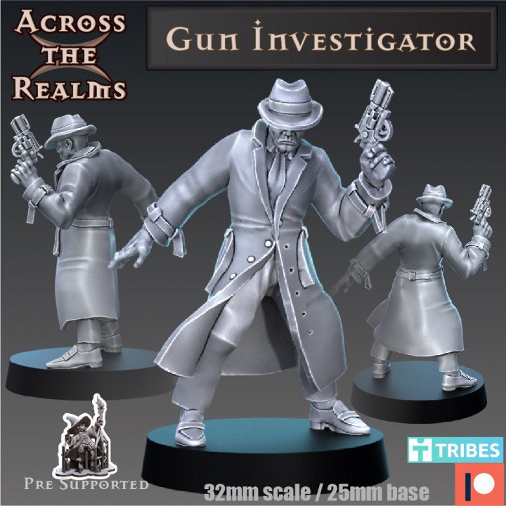 Pistol Investigator - Across the Realms 32mm