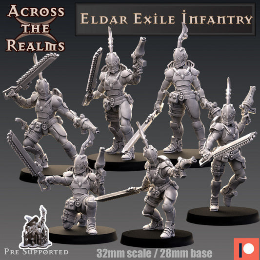 Eldar Exile Infantry vers.A - Across the Realms 32mm