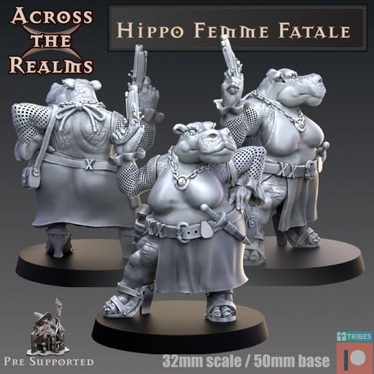 Hippo Femme Fatale - Across the Realms 32mm