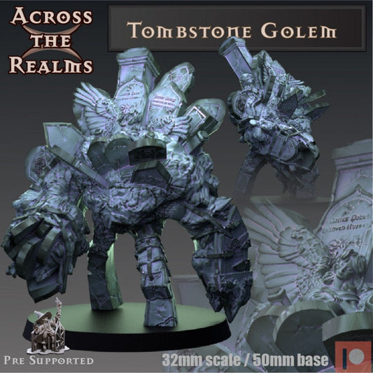 Tombstone Golem - Across the Realms 32mm