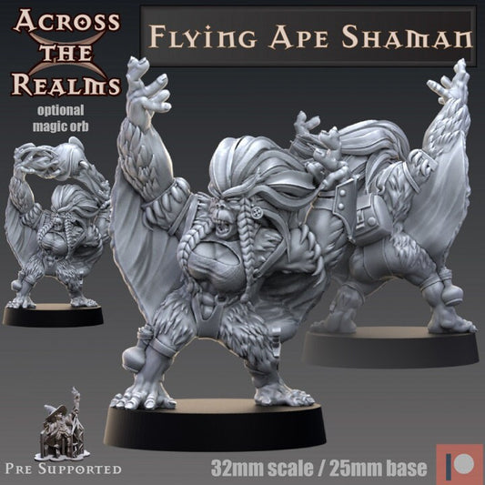 Flying Ape Shaman - Across the Realms 32mm