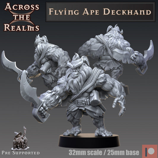 Flying Ape Deckhand - Across the Realms 32mm