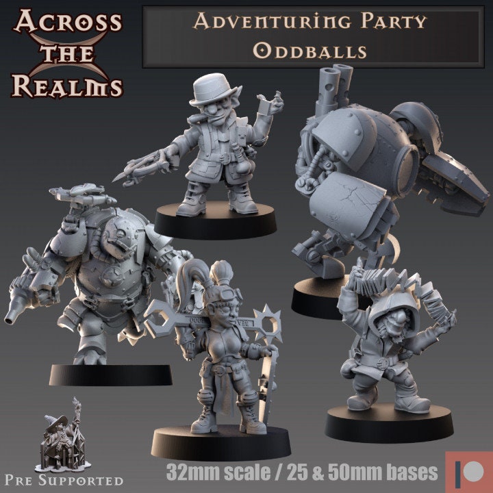 Adventuring Party - Oddballs - Across the Realms 32mm