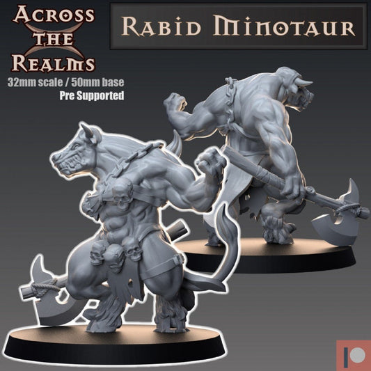 Rabid Minotaur - Across the Realms 32mm