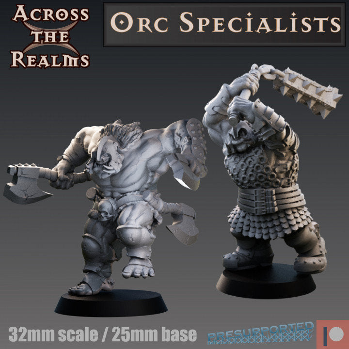 Orc Specialists - Across the Realms 32mm