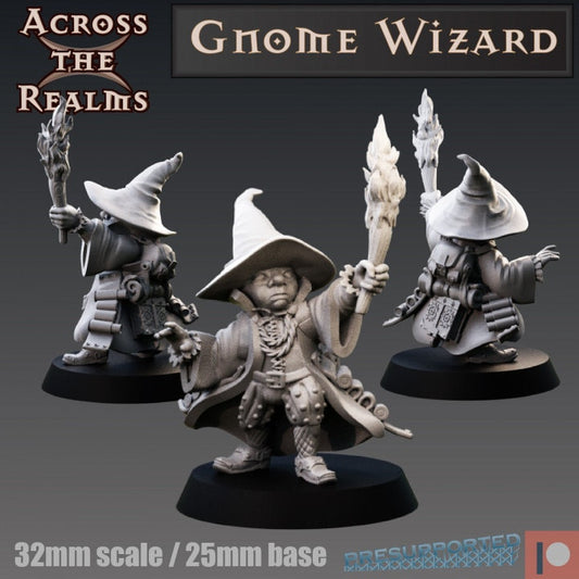 Gnome Wizard - Across the Realms 32mm