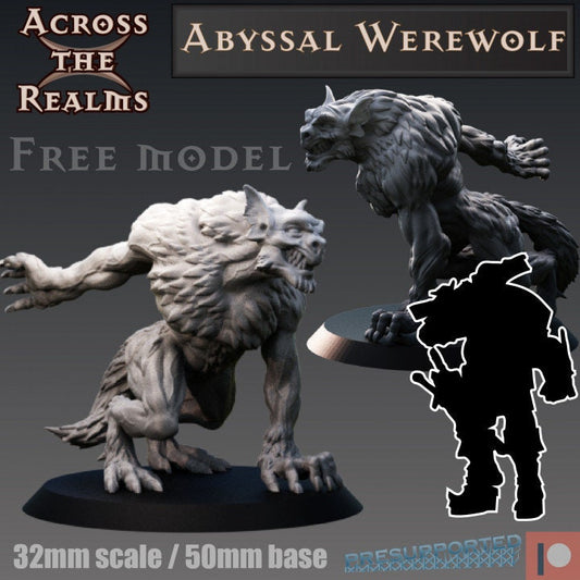 Abyssal Werewolf - Across the Realms 32mm