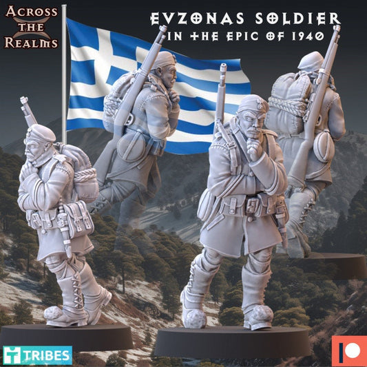 Evzonas Soldier in the epic of 1940 - Across the Realms 32mm