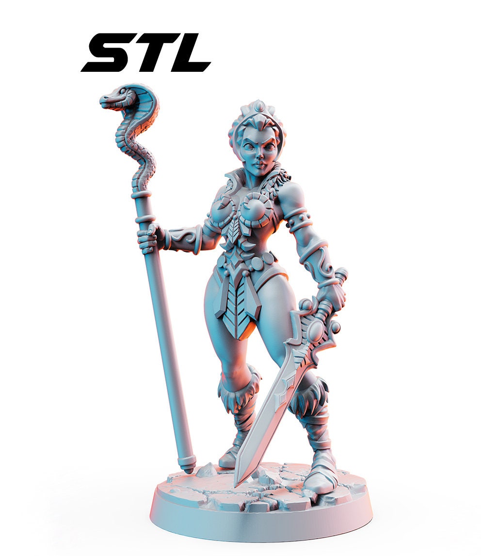 Teela with Snakewand - Rnestudio 32mm