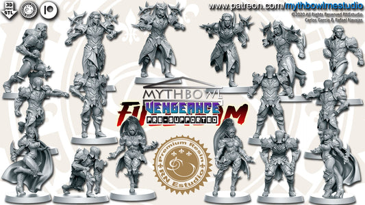 Vengeance Team 16 Fantasy Football miniatures - Rnestudio 32mm