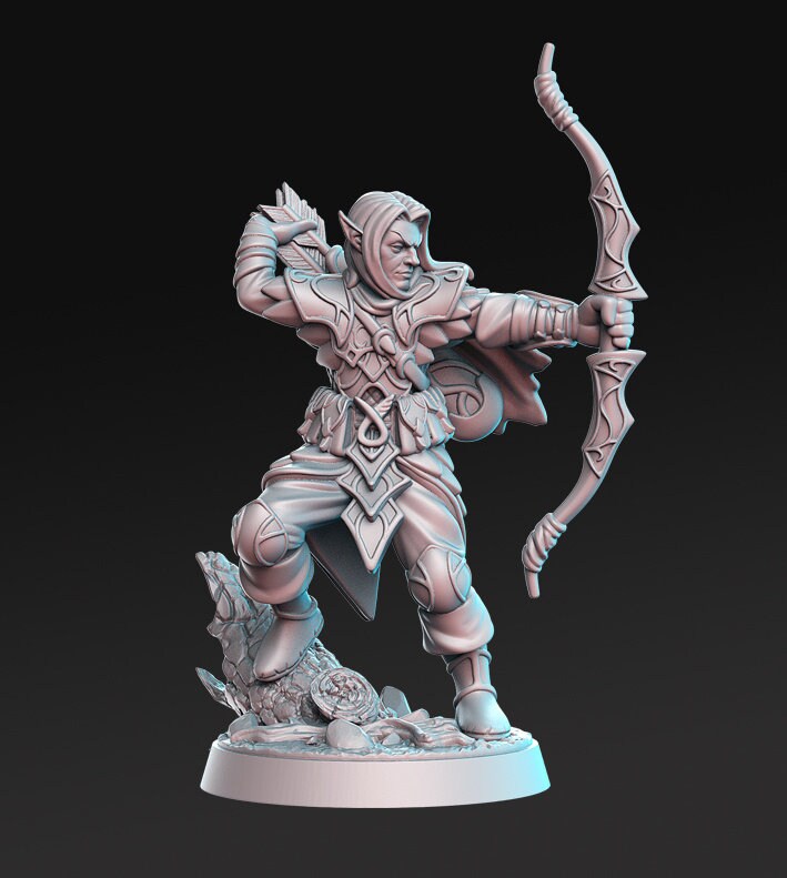 Turandur - high Elf Archer - Rnestudio 32mm