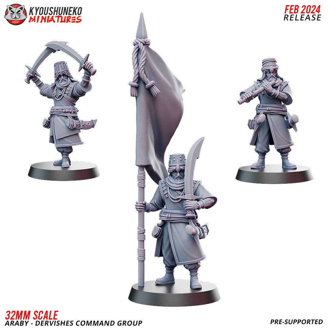 Command Group - Araby Dervishes - Kyoushuneko Miniatures