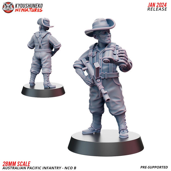 NCO B Australian Pacific Infantry ww2 - Kyoushuneko Miniatures