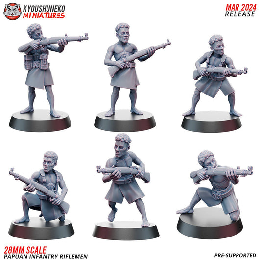 Papuan Infantry - Riflemen ww2 - Kyoushuneko Miniatures