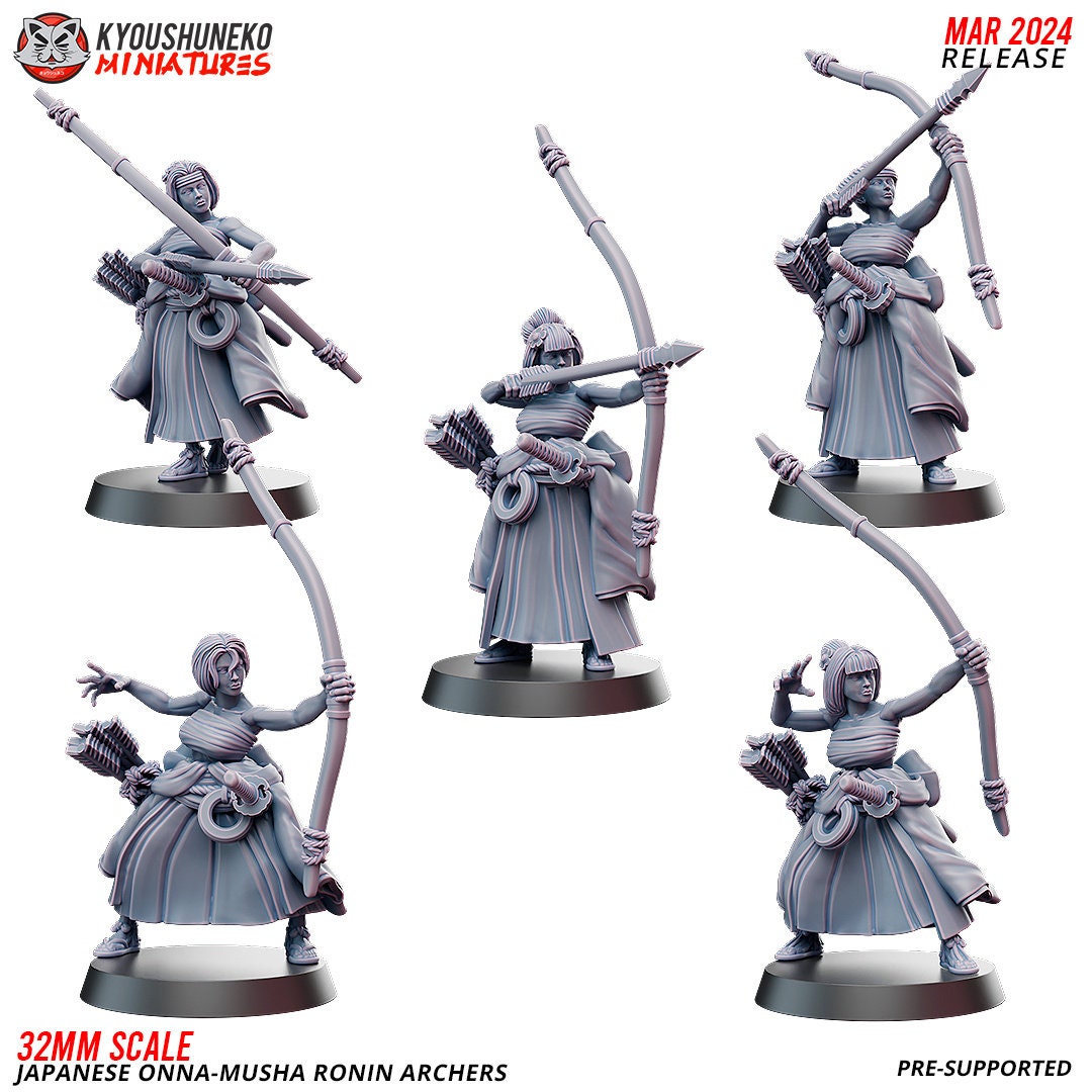 Japanese Onna-Musha Ronin Archer - Kyoushuneko Miniatures