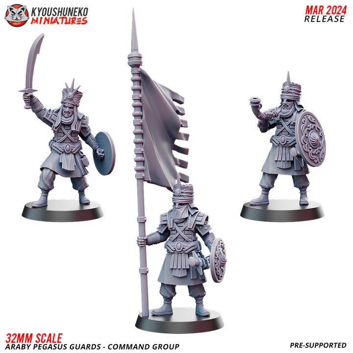 Araby Pegasus Guards Command Group - Kyoushuneko Miniatures