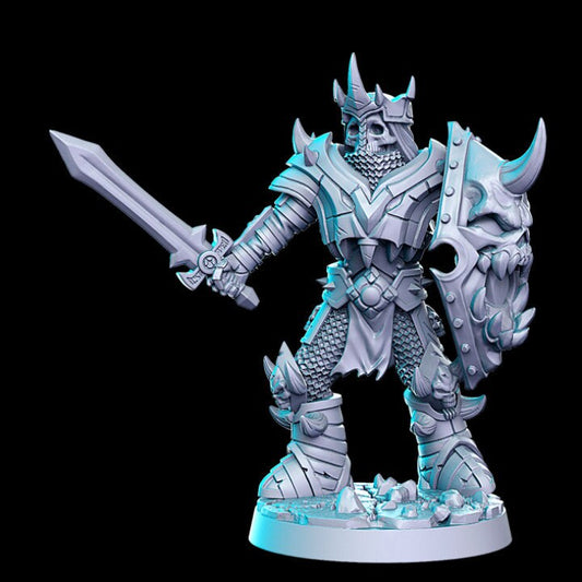 Skeleton Warrior in heavy armor - Rnestudio 32mm