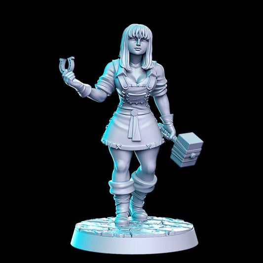 Branda (female blacksmith) - Rnestudio 32mm