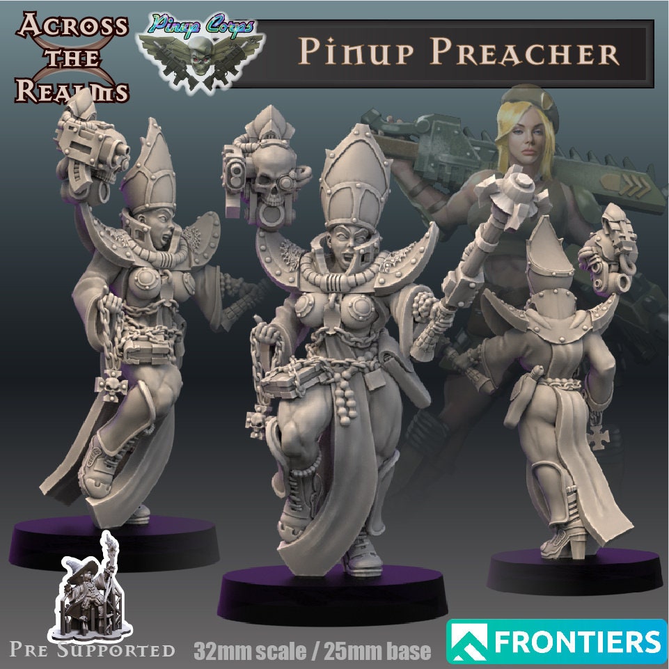 Pinup Preacher - Across the Realms 32mm