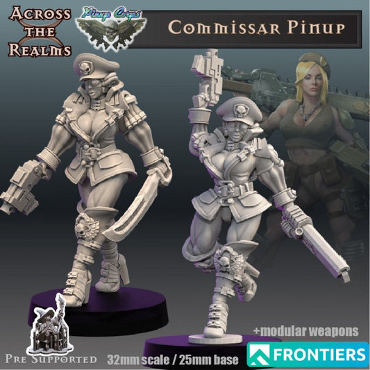 Commissar Pinup - Across the Realms 32mm