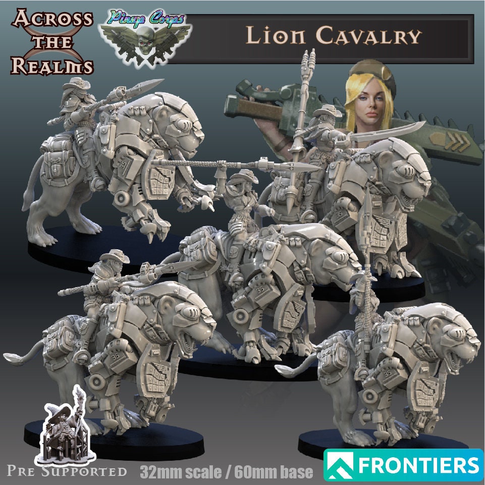 Lion Cavalry Pinup Corps - Across the Realms 32mm