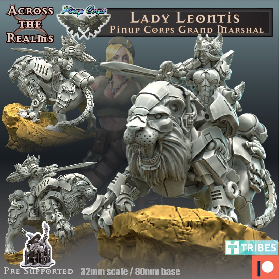 Lady Leontis - Pinup Corps Grand Marshal - Across the Realms 32mm