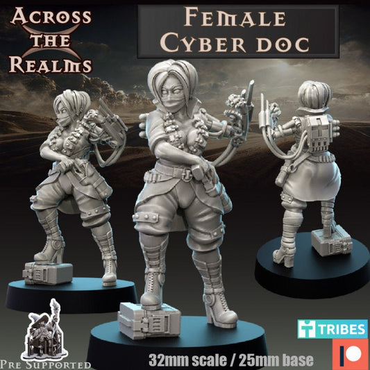 Female Cyber Doc Pinup - Across the Realms 32mm