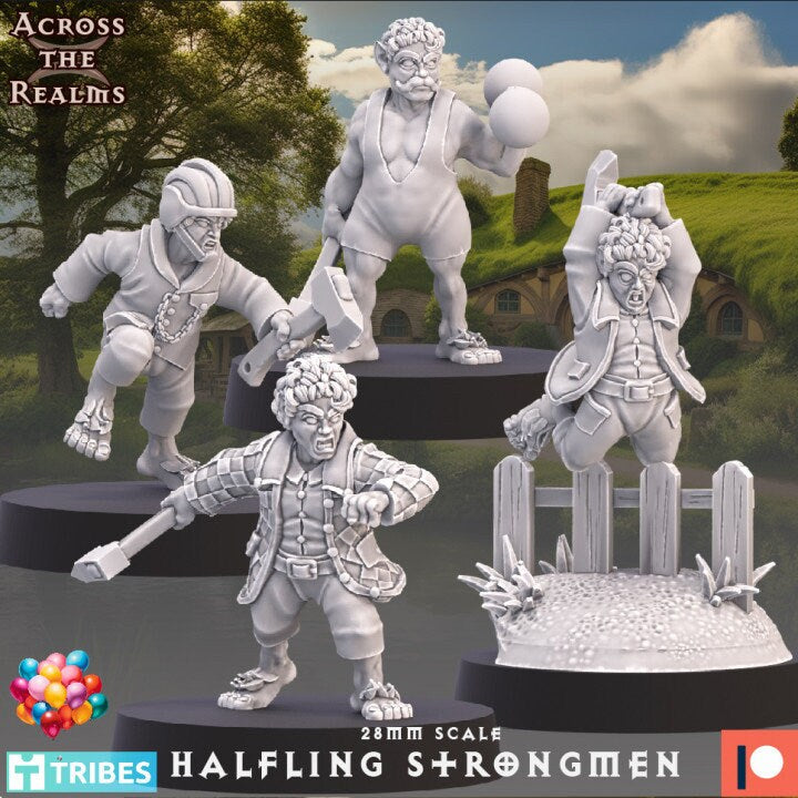 Halfling Strongmen - Across the Realms 28mm