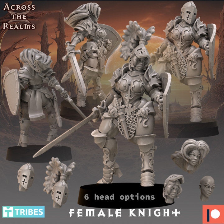 Female Knight - Across the Realms 32mm